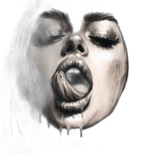 face, mask, photorealistic, concept art, pencil sketch, watercolor, dark, monochrome transparent PNG cut-out