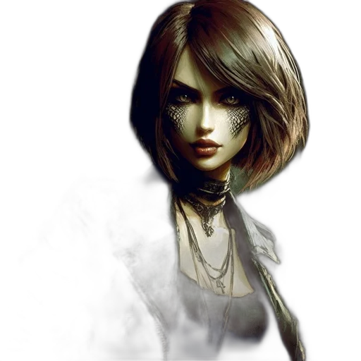 face, mask, staff, jewelry, concept art, photorealistic, fantasy art, cyberpunk transparent PNG cut-out