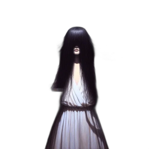 dress, hair, bottle, mask, concept art, fantasy art, 3d render, anime transparent PNG cut-out