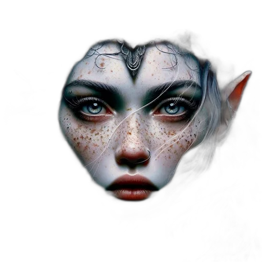 mask, face, jewelry, creature, fantasy art, photorealistic, concept art, 3d render transparent PNG cut-out
