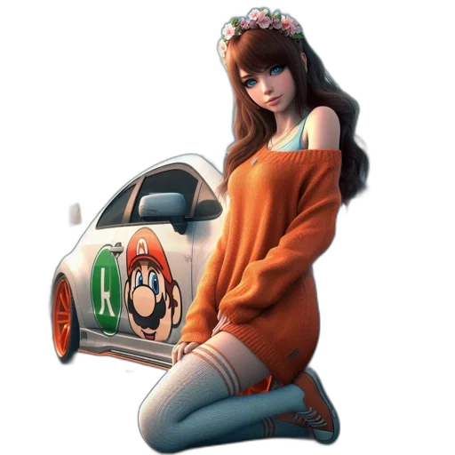 car, dress, robot, animal, anime, concept art, fantasy art, photorealistic transparent PNG cut-out