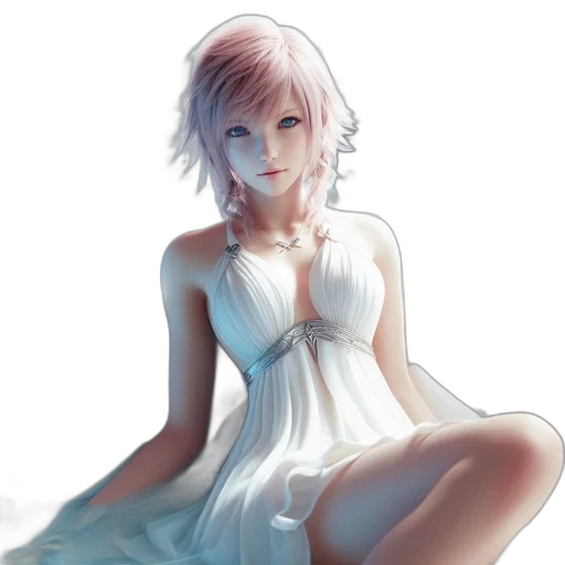 dress, face, robot, jewelry, concept art, pixel art, fantasy art, anime transparent PNG cut-out