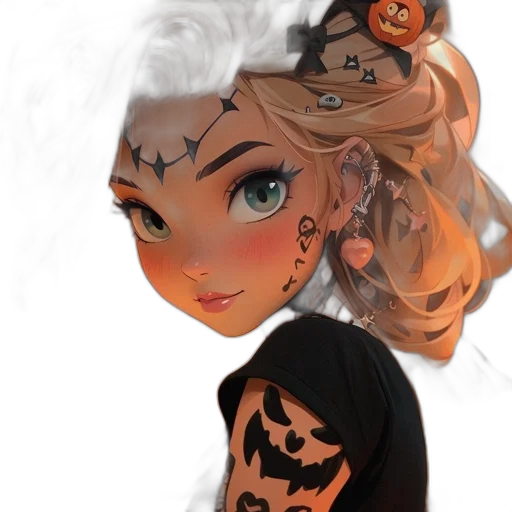 mask, face, jewelry, concept art, fantasy art, 3d render, cartoon, dark transparent PNG cut-out