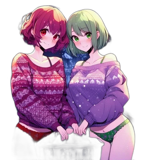 dress, jacket, vaporwave, pixel art, anime, concept art, snow, green transparent PNG cut-out