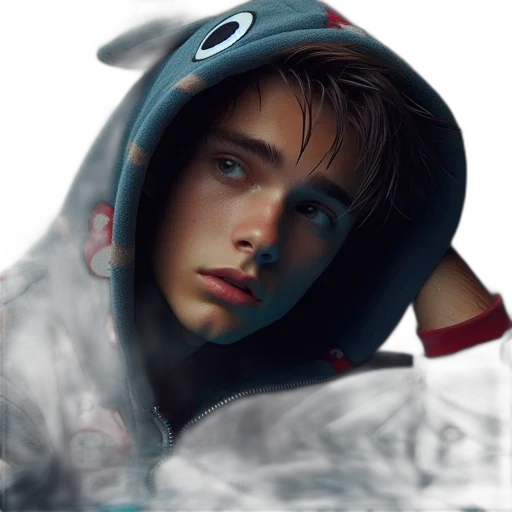 jacket, face, robot, creature, photorealistic, concept art, fantasy art, anime transparent PNG cut-out