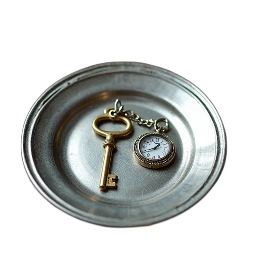 jewelry, food, furniture, weapon, 3d render, silver, plate, brass transparent PNG cut-out