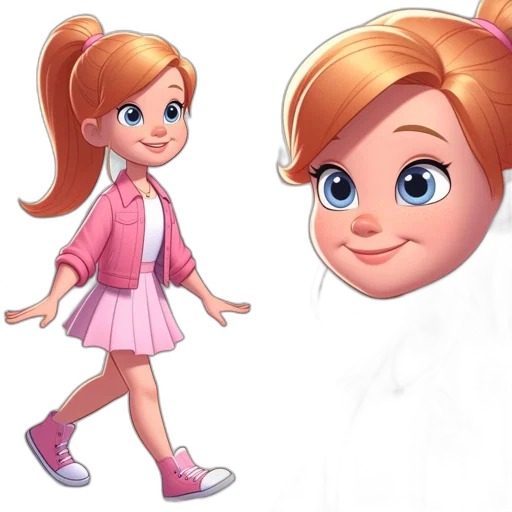 dress, face, concept art, 3d render, cartoon, photorealistic, pastel, animated transparent PNG cut-out