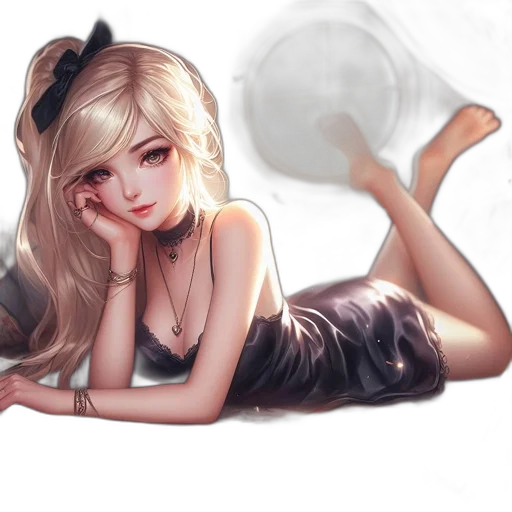 dress, fantasy art, concept art, anime, photorealistic, monochrome, dark, golden transparent PNG cut-out