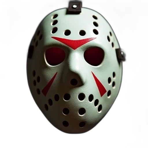 mask, concept art, 3d render, close-up, realistic, jason, voorhees, pale transparent PNG cut-out
