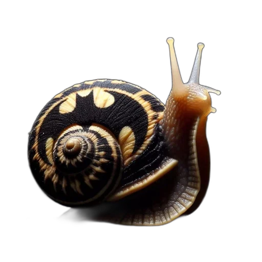 animal, food, hair, jewelry, photorealistic, 3d render, concept art, snail transparent PNG cut-out