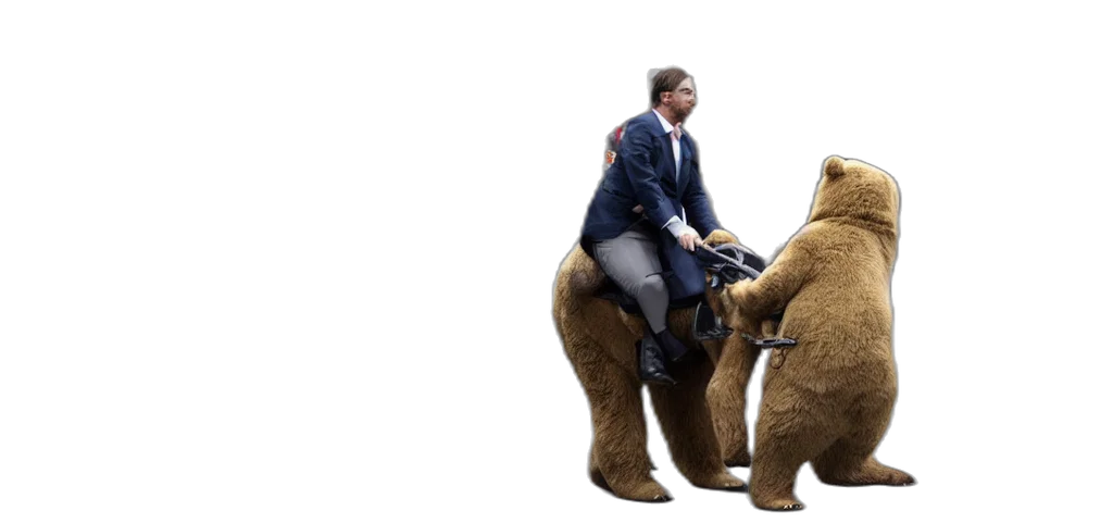 animal, concept art, riding, bear transparent PNG cut-out