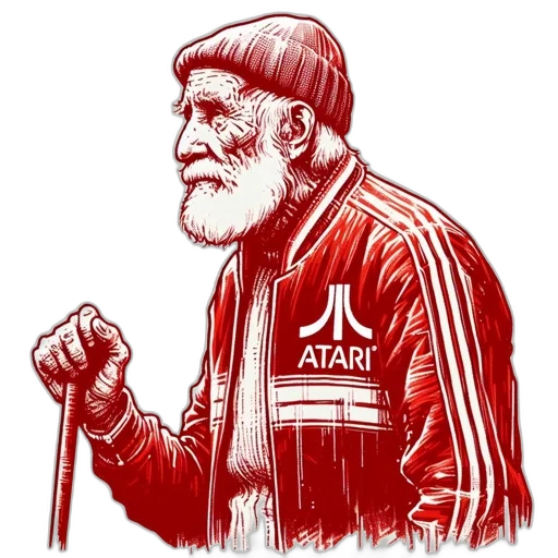 staff, jacket, animal, pixel art, concept art, cartoon, photorealistic, elderly transparent PNG cut-out