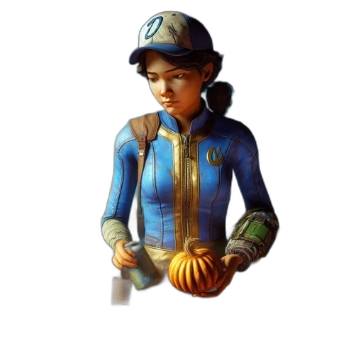staff, jewelry, robot, hat, 3d render, pixel art, concept art, fantasy art transparent PNG cut-out