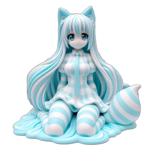 creature, dress, robot, animal, 3d render, anime, concept art, fantasy art transparent PNG cut-out