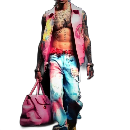 jacket, vaporwave, concept art, photorealistic, cyberpunk, neon, pastel, colorful transparent PNG cut-out