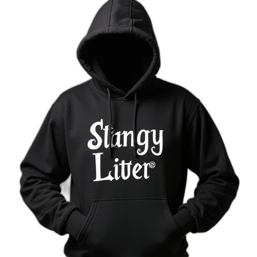 jacket, hooded, sweatshirt, text transparent PNG cut-out