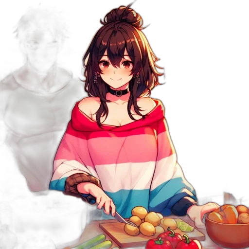 food, dress, watercolor, pixel art, anime, concept art, snow, fire transparent PNG cut-out