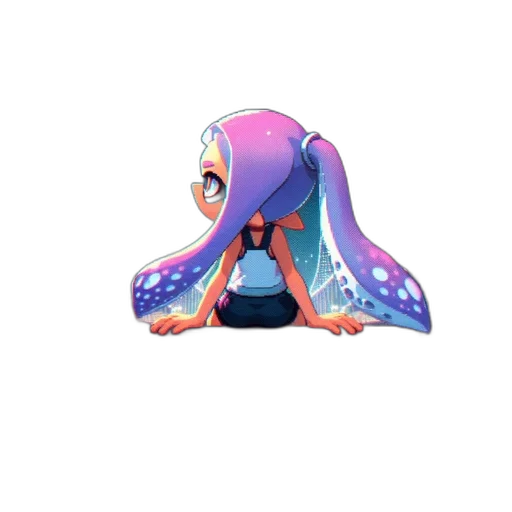 creature, animal, robot, pixel art, concept art, fantasy art, 3d render, pastel transparent PNG cut-out