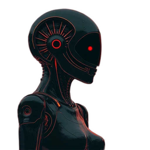 robot, face, mask, dress transparent PNG cut-out
