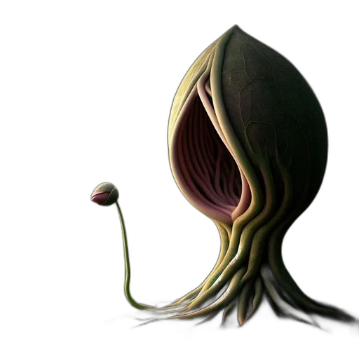 creature, hair, hat, mask, concept art, 3d render, fantasy art, photorealistic transparent PNG cut-out