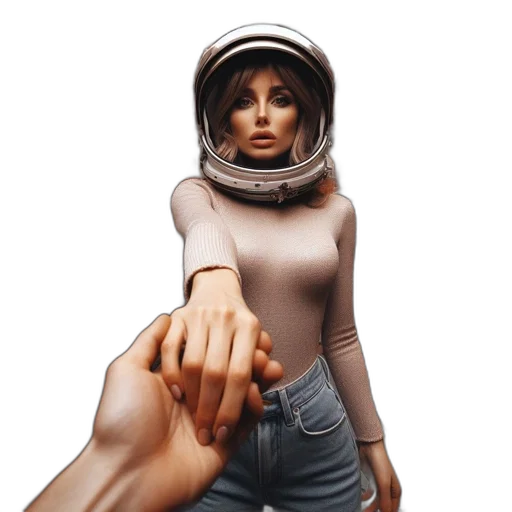 robot, dress, concept art, photorealistic, fantasy art, 3d render, outer space, underwater transparent PNG cut-out
