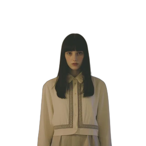 jacket, dress, robot, face, 3d render, concept art, photorealistic, cyberpunk transparent PNG cut-out