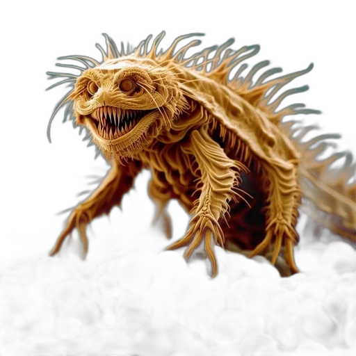 creature, dragon, animal, concept art, 3d render, fantasy art, photorealistic, magnified transparent PNG cut-out