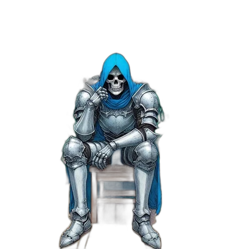 robot, jacket, mask, staff, concept art, comic book art, fantasy art, 3d render transparent PNG cut-out