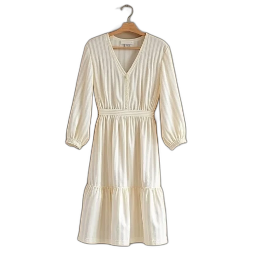 dress, emily, ivory, stripes transparent PNG cut-out