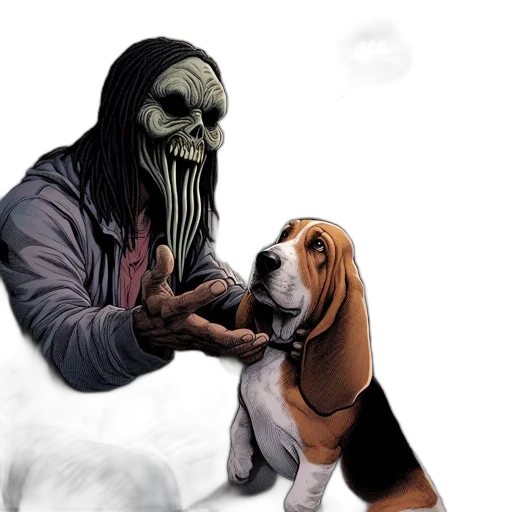 mask, creature, animal, concept art, comic book art, fantasy art, photorealistic, character transparent PNG cut-out