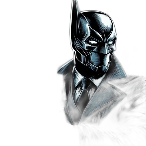 mask, comic book art, concept art, fantasy art, photorealistic, individual, donning, dark transparent PNG cut-out