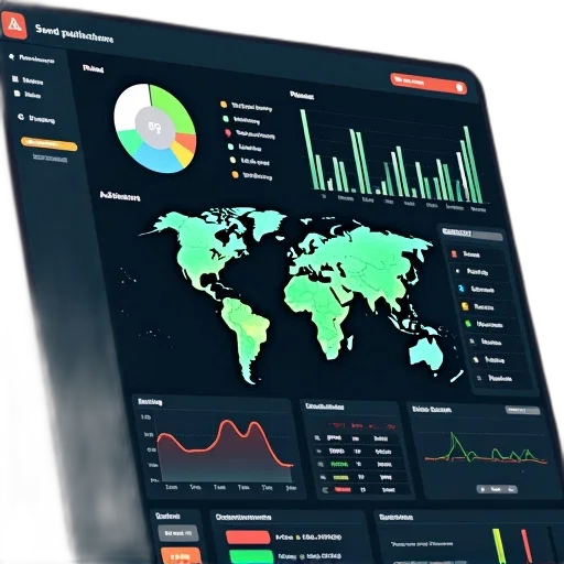 digital, dashboard, displaying, various, data, visualizations, statistics, top transparent PNG cut-out