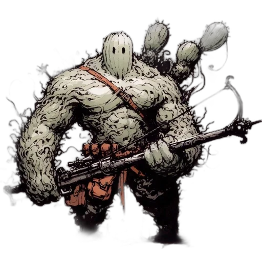 weapon, creature, staff, concept art, comic book art, fantasy art, pixel art, large transparent PNG cut-out