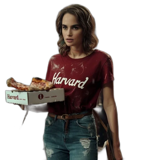 food, concept art, photorealistic, 3d render, comic book art, young, woman, wearing transparent PNG cut-out