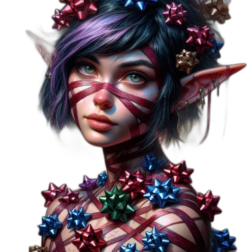 face, jewelry, fantasy art, concept art, photorealistic, pixel art, dark, red transparent PNG cut-out