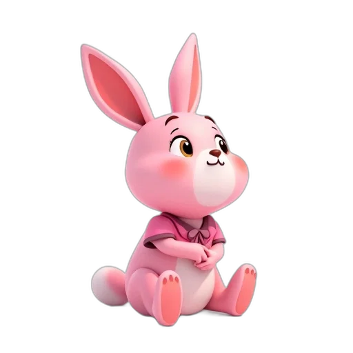 animal, creature, 3d render, concept art, cartoon, photorealistic, character, pink transparent PNG cut-out