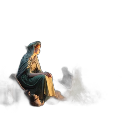 dress, concept art, fantasy art, 3d render, photorealistic, fog, snow, rain transparent PNG cut-out
