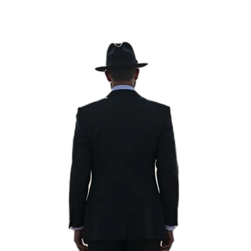 hat, staff, jacket, mask, 3d render, concept art, photorealistic, pixel art transparent PNG cut-out