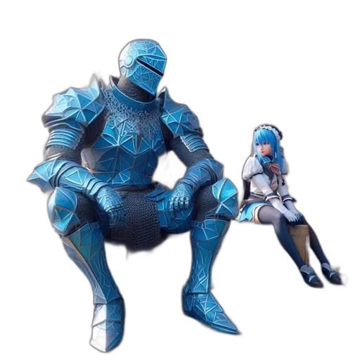 robot, sword, weapon, furniture, concept art, 3d render, pixel art, fantasy art transparent PNG cut-out