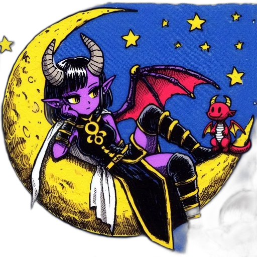 dragon, staff, comic book art, concept art, fantasy art, pixel art, outer space, dark transparent PNG cut-out