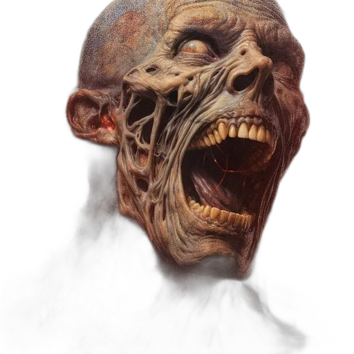 face, mask, creature, staff, concept art, photorealistic, fantasy art, 3d render transparent PNG cut-out