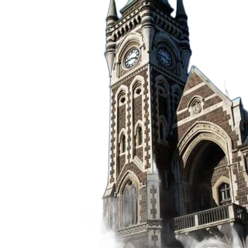 building, 3d render, photorealistic, concept art, grand, clock, tower, intricate transparent PNG cut-out