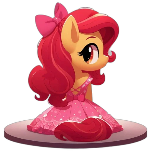 dress, crown, concept art, 3d render, cartoon, pixel art, red, animated transparent PNG cut-out