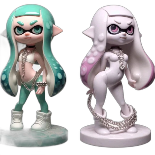 concept art, 3d render, vaporwave, pastel, monochrome, green, two, anthropomorphic transparent PNG cut-out