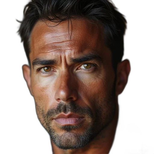 face, hair, staff, animal, photorealistic, oil painting, fantasy art, rock transparent PNG cut-out