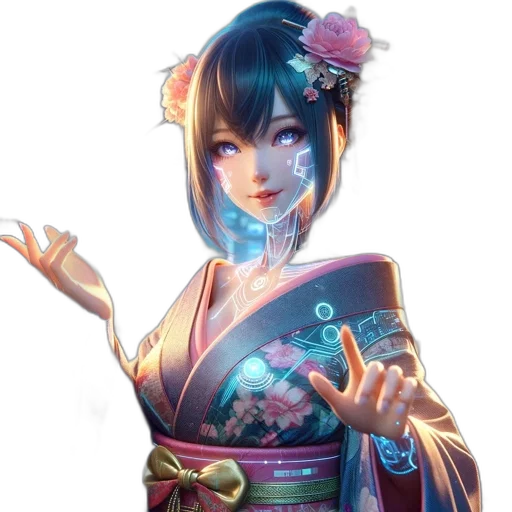 staff, face, jewelry, robot, concept art, fantasy art, anime, 3d render transparent PNG cut-out