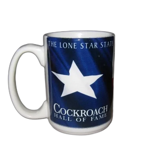 mug, texas, state, flag, but, words, cockroach, hall transparent PNG cut-out