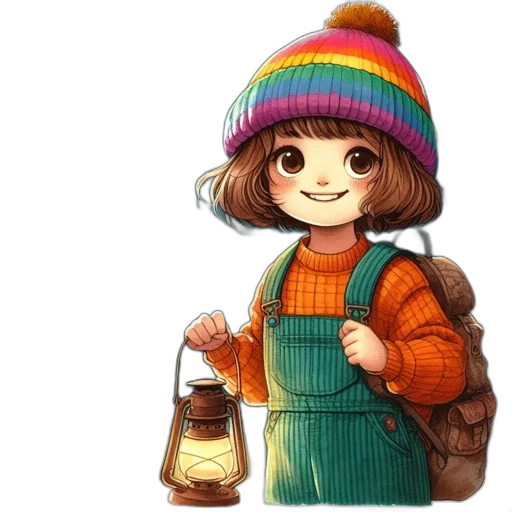 bottle, hat, jacket, face, watercolor, pixel art, concept art, oil painting transparent PNG cut-out