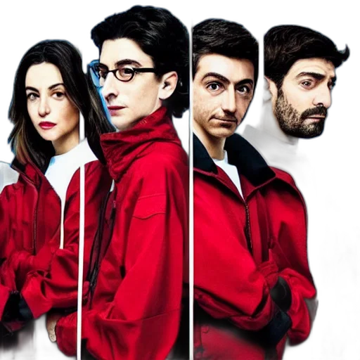 jacket, red, money, heist transparent PNG cut-out