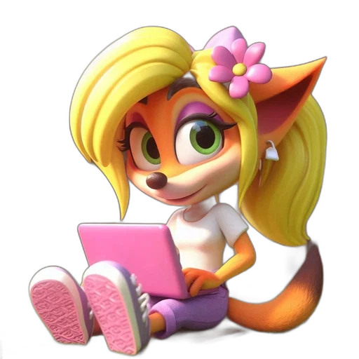 staff, animal, 3d render, concept art, cartoon, fantasy art, anthropomorphic, fox transparent PNG cut-out